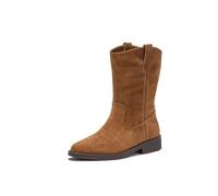 Women's Retro Western Suede Boots - Pointed Toe, Chunky Sole & Skinny Ankle Fit | Non-Slip, Lightweight Comfort for Motorcycle, Work and Travel Yellow