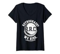 Womens Retrograde Resilience Club We Rise Planet Hebrew Roots V-Neck T-Shirt