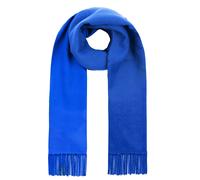 Women's Reversible Two-Tone Scarf with Tassels - NAVY / ONE
