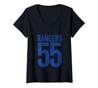 Womens RFC 55th Scottish Premiership Winners Rangers Champion55 V-Neck T-Shirt