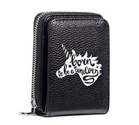 Women's RFID Blocking Leather Small Compact Bi-fold Zipper Pocket Wallet Card Case Purse with ID Window (Unicorne)
