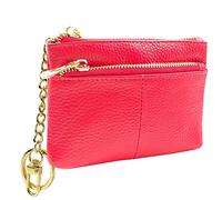 Womens RFID Coin Purse Change Wallet Small Leather Card Holder Keychain (Leopard), White, One Size