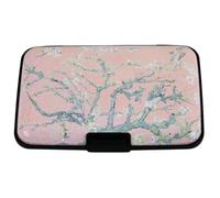 Women's RFID Theft Protection Credit Card Holder - Paisley Design ID Case, Anti-Scan Aluminium Wallet for Cards, Driving Licence (Pink Blossom Tree)