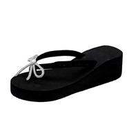 Womens Rhinestone Butterfly Flip Flops Sale Clearance Ladies Platform Wedge Flip Flop Slim Flatform Flip-Flop Orthotic Sandals Arch Support Slippers Foam Thong Sandal Summer Beach Slides UK Size 3-8.5