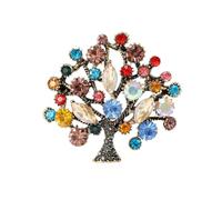 Womens Rhinestone Money Tree Plant Office Party Brooch Pin Max1914
