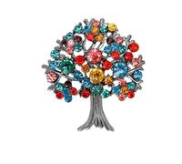 Womens Rhinestone Money Tree Plant Office Party Brooch Pin Max2515