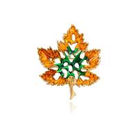 Women's Rhinestone Pumpkin Maple Leaf Lapel Pins for Hat Sweater Dress Fashion Enamel Autumn Autumn Jewelry Accessories, Large, Metal, No Gemstone