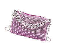 Women's Rhinestones Evening Bag With Chain Sparkling Shoulder Bags Casual Handbag For Parties Weddings And Special Event Chain Strap Clutch
