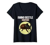 Womens Rhino Beetle Whisperer Rhino Beetles Rhino Beetle V-Neck T-Shirt