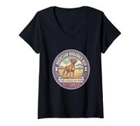 Women's Rhodesian Ridgeback Mom Like A Regular Mom But Cooler V-Neck T-Shirt