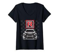 Women's RHW Racing car Motoring Enthusiast GT R 35 JDM Meme Coin V-Neck T-Shirt