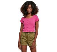 Women's ribbed button-down short t-shirt Urban Classics GT Rose 4XL