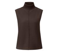 Women's Ribbed High Collar Sleeveless Sweatshirt s.Oliver Marron 46