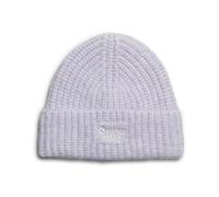 Superdry Women's Rib Knit Beanie Hat Beret, Purple Heather, One Size