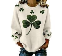 Women's Ribbed Knit Long Sleeve Pullover Soft Stretch Crewneck Casual Sweater Tunic Blouse for Everyday Comfort Ireland Rugby Shirt Thermal Hoodie Women Ladies Plus Size Jumpers Womens V Neck