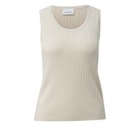 Women's Ribbed Knit Top with Glitter Thread COMMA Beige 42