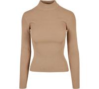 Women's ribbed knit turtleneck sweater Urban Classics Beige S