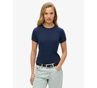 Women's ribbed logo T-shirt Superdry Athletic Essentials Bleu XL