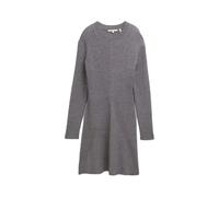 Women's Ribbed Long Sleeve Short Dress Tom Tailor Denim Gris S