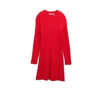 Women's Ribbed Long Sleeve Short Dress Tom Tailor Denim Rouge M