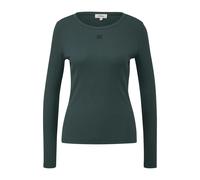 Women's Ribbed Long Sleeve T-Shirt with Embroidered Detail s.Oliver Vert 46