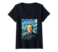 Women's Richard Wagner Composer Pianist V-Neck T-Shirt