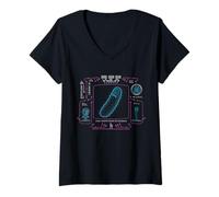 Womens Rick and Morty Merch Pickle Science Focus V-Neck T-Shirt
