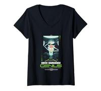 Womens Rick Sanchez Genius Rick and Morty Merch V-Neck T-Shirt