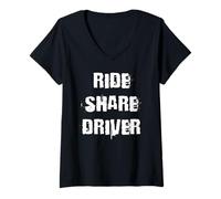 Women's Ride Share Driver V-Neck T-Shirt