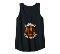 Womens Riding is My Life I Love Horse Girl Riding Sports Tank Top