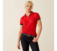 Women's Bandera 1/4 Zip Short Sleeved Polo Shirt Weg Red, Red L