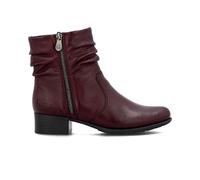 Women's Rieker 78656-35 | Wine Red | Womens Rouched Smart Ankle Boots Eu 41