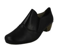 Rieker Leather Court Shoes Black