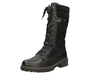 Womens Rieker D0B76 Biker Style Lace And Zip Boots