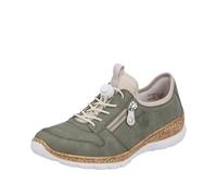 Rieker Women Trainers N42G0, Ladies Low-Tops,Removable Insole,Low Shoe,Street Shoes,Leisure,Sporty,Green (grün / 52),36 EU / 3.5 UK