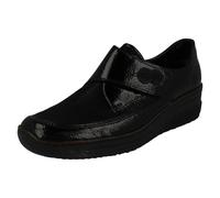 (Black, UK 8) Womens Rieker Hook And Loop Shoes 487C0