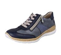 Womens Rieker Lace Up with Side Zip Casual Shoes Trainers Flat N4221