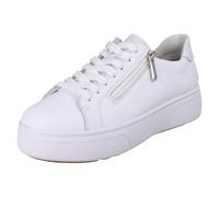 Rieker Womens White Leather Zip & Lace Trainers Shoes M7701 (White, UK Footwear Size System, Adult, Women, Numeric, Medium, 5)