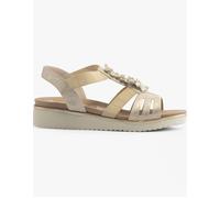 Rieker V3788-60 Beige-Gold Sandals 38