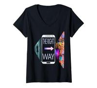 Womens Right to Swipe V-Neck T-Shirt