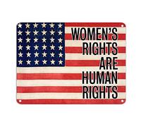 Women's Rights Are Human Rights Metal Sign God Is Life Metal Tin Sign 12x16in Fade Resistant Vintage Country Wall Plaque Poster For Home Bar Room Diner Garage Kitchen