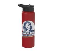 Women's Rights Female Empowerment Break Glass Ceiling Stainless Steel Insulated Water Bottle