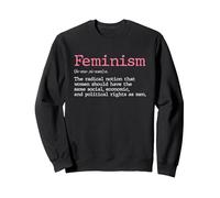 Women's Rights Feminism Feminist Sweatshirt, Adult Unisex, Black, Medium