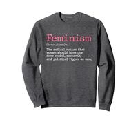 Women's Rights Feminism Feminist Sweatshirt, Adult Unisex, Dark Heather Grey, Medium