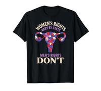 Womens Rights Vary By State Feminist Pro Choice Advocacy Value Graphic T-Shirt, Men, Black, L