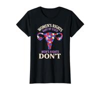 Womens Rights Vary By State Feminist Pro Choice Advocacy Value Graphic T-Shirt, Women, Black, S