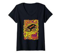 Women's Riichi Mode On Trippy Mahjong Tenbo Stick V-Neck T-Shirt