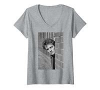 Womens Rik Mayall Comedy Actor Bottom The Young Ones Drop Dead Fred V-Neck T-Shirt