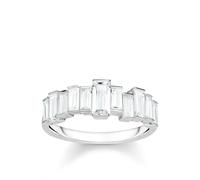 Women's Ring Baguette Cut 925 Sterling Silver Tr2269-051-14-54 - female - THOMAS SABO - Rings - Gray - ONE SIZE - Accessories ONE SIZE