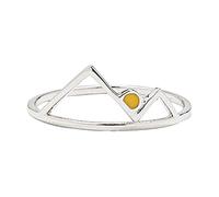 Women's Ring Sunrise Hollowed-out Geometric Women's Valley Ring Ring Rings Thick Thumb Ring (silver, One Size)
